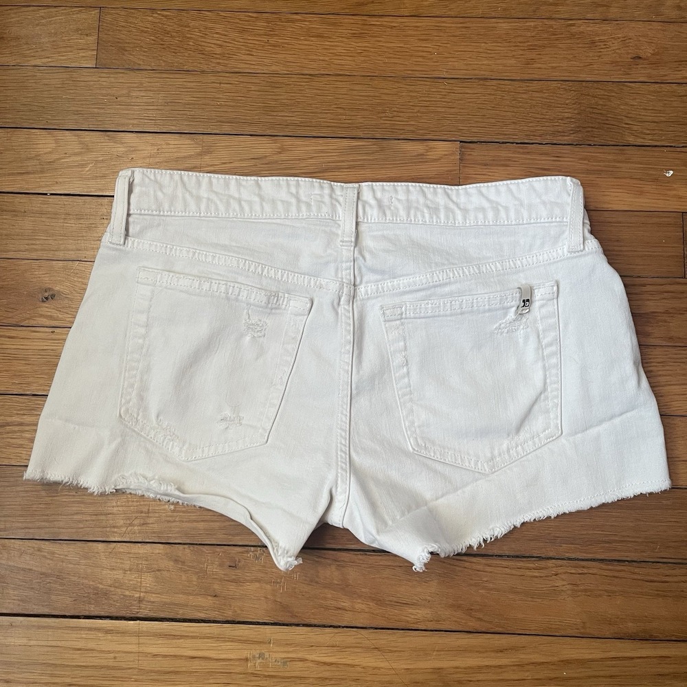JOE'S JEANS LOS ANGELES Size 28 White Cutoff Jean Shorts Cotton Blend - Picture 4 of 9